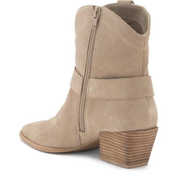 Open Edit Size 6.5 Taupe Suede Western Ankle Boots NEW Booties $130 Enzo Women's - Picture 2 of 16